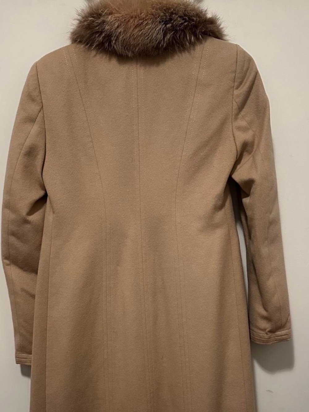 Vintage Y2K - Anna Molinari Wool Coat w/ Fur Collar Made in Italy - EU 42 (Med) - Picture 4 of 8